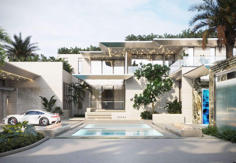 Brickell Drive waterfront development, exterior rendering