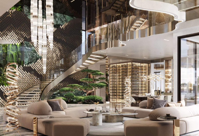 Brickell Drive waterfront development — staircase rendering