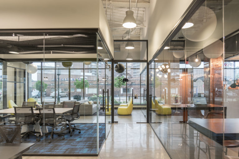 Lady Jane's glass-walled conference room