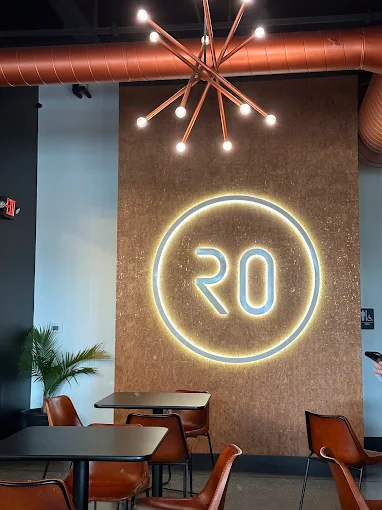 Royal Oak Roast illuminated RO wordmark